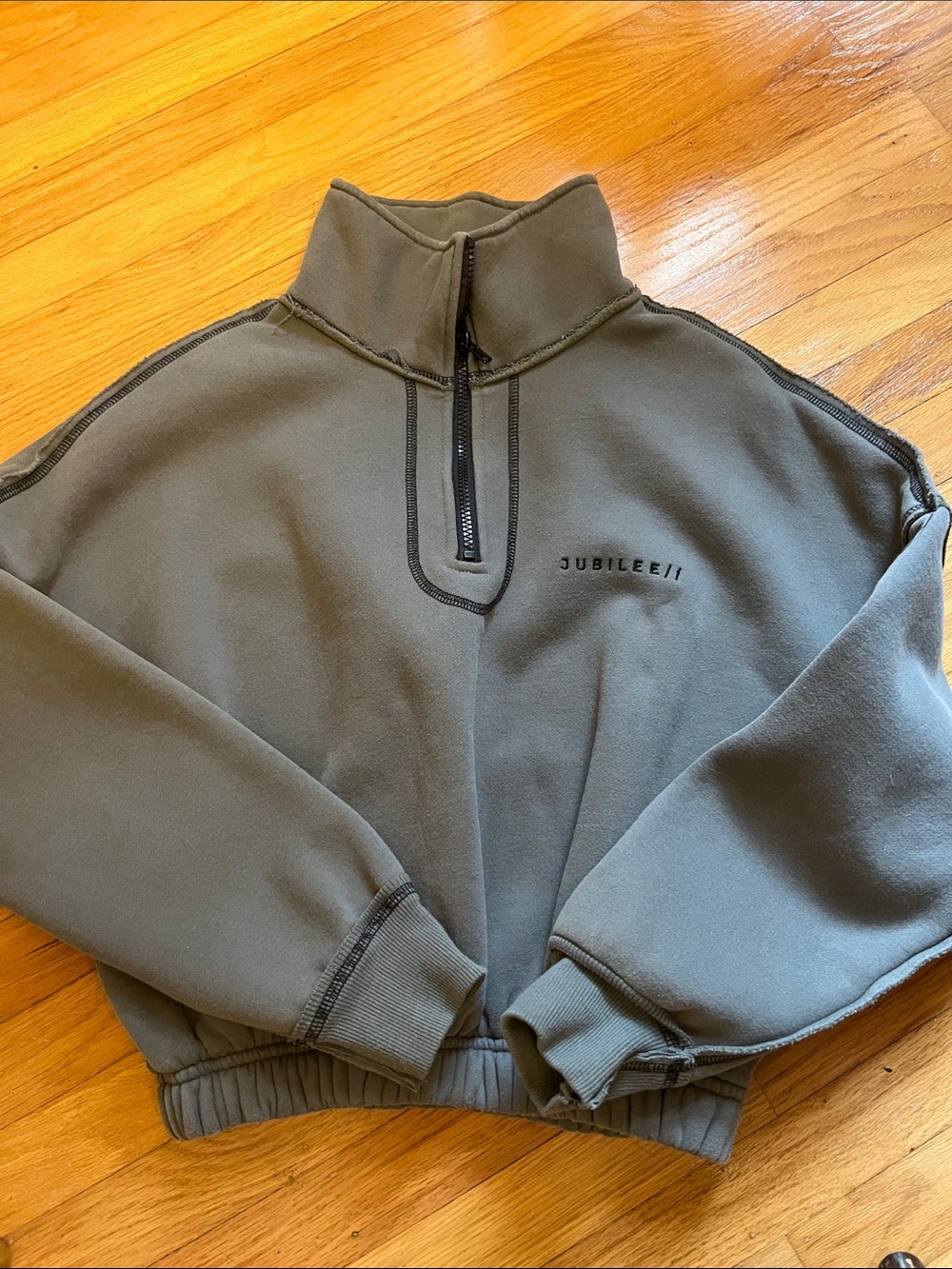 JUBILEE11 Olive Quarter-Zip Sweatshirt